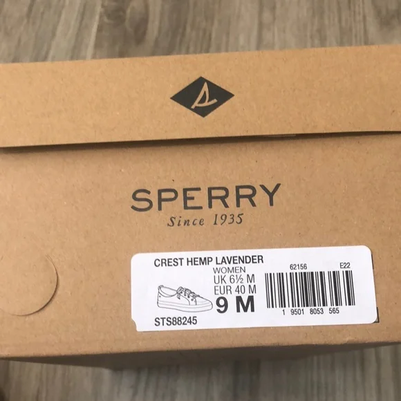 Sperry Crest Hemp Lavender Shoes - Picture 6 of 7
